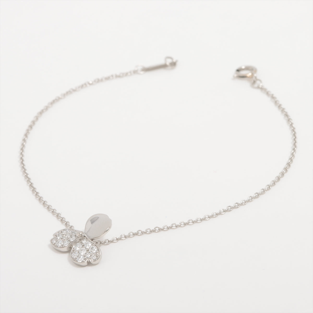 Tiffany Paper flowers diamond Bracelet Pt950 2.6g