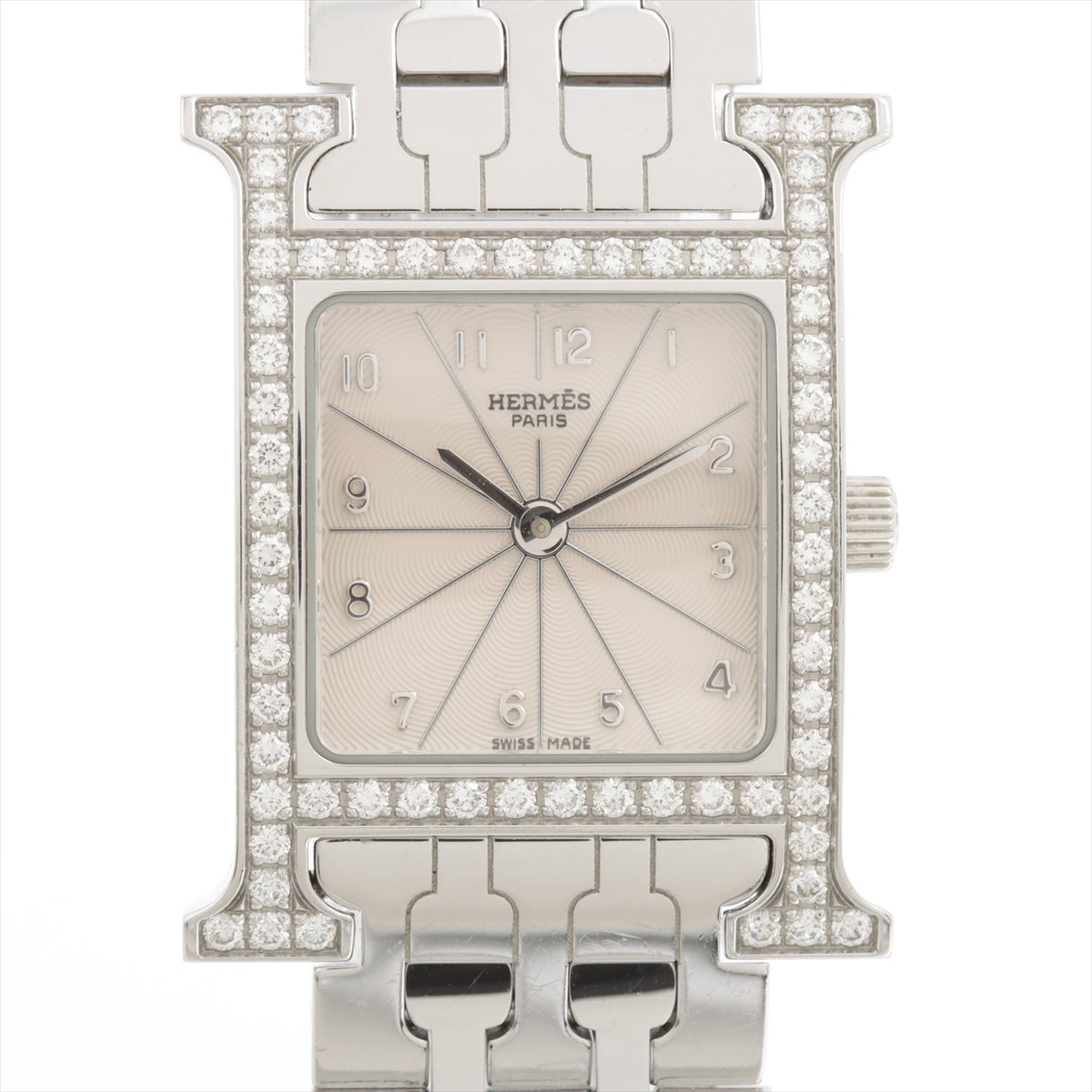 Hermès H Watch HH1.230 SS QZ Silver-Face