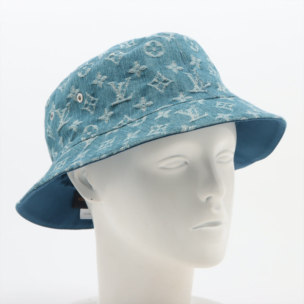 Louis Vuitton Pone Monogram Essential Hat 62 Cotton Blue M78774