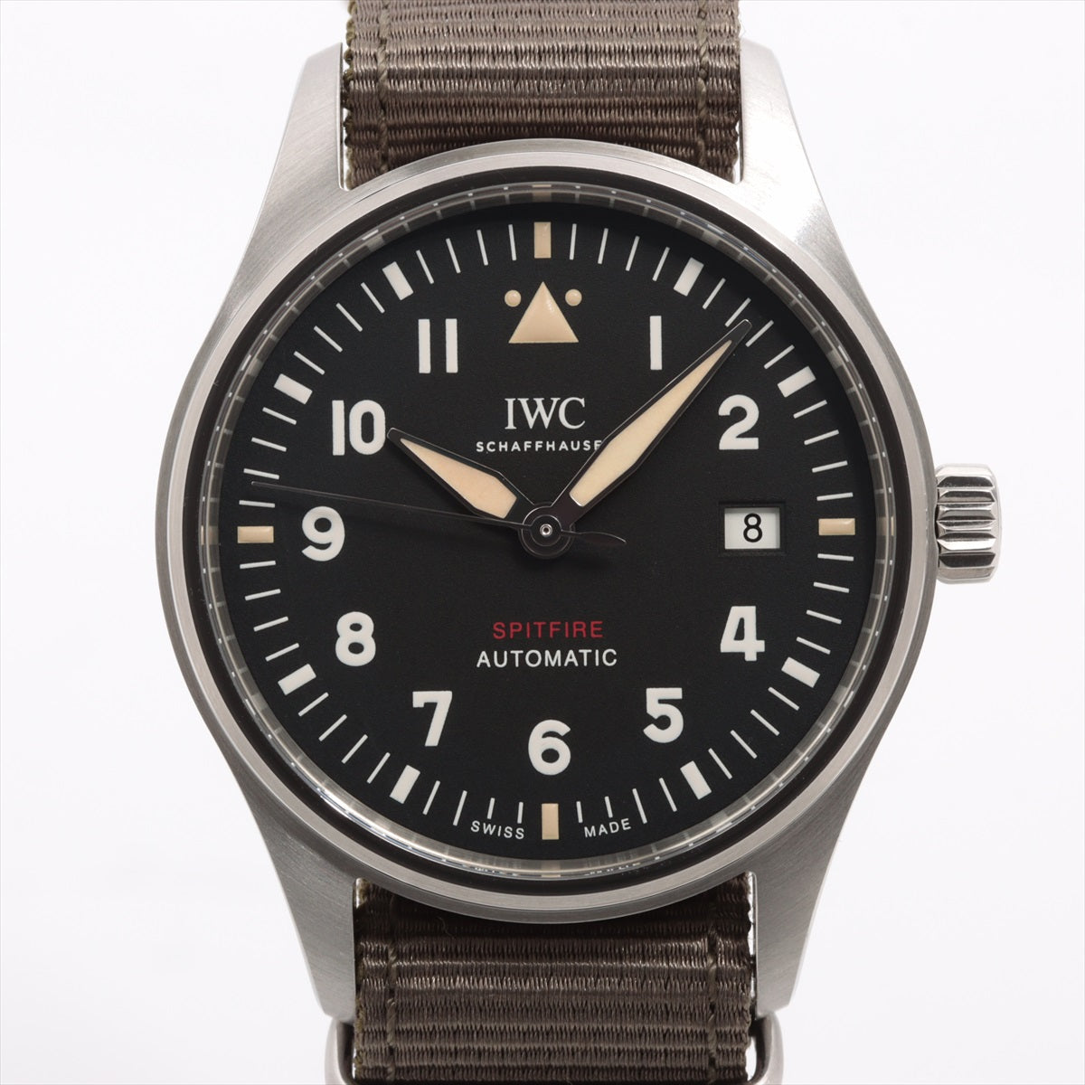 IWC Pilot Watch Automatic Spitfire IW326801 SS & Nylon AT Black-Face