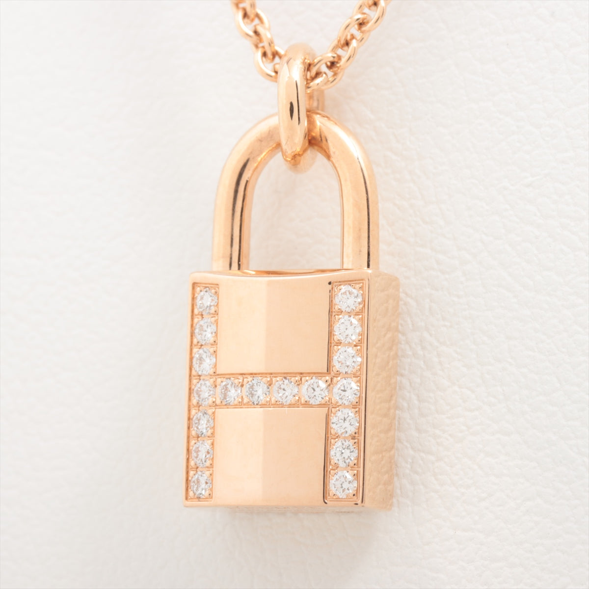 Hermès Cadena lock diamond Necklace 750(PG) 8.7g