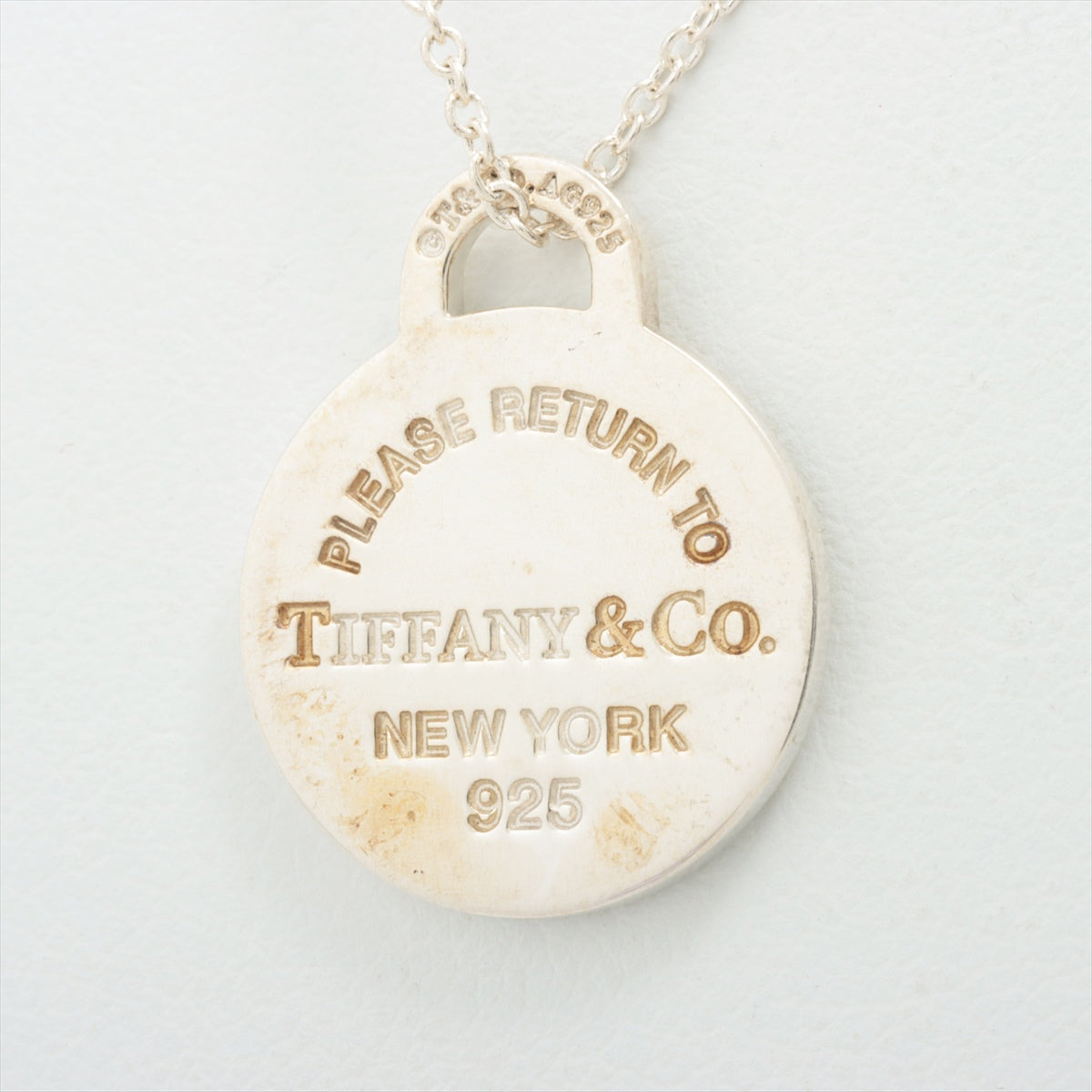 Tiffany Return To Tiffany round heart Necklace 925 4.1g Silver