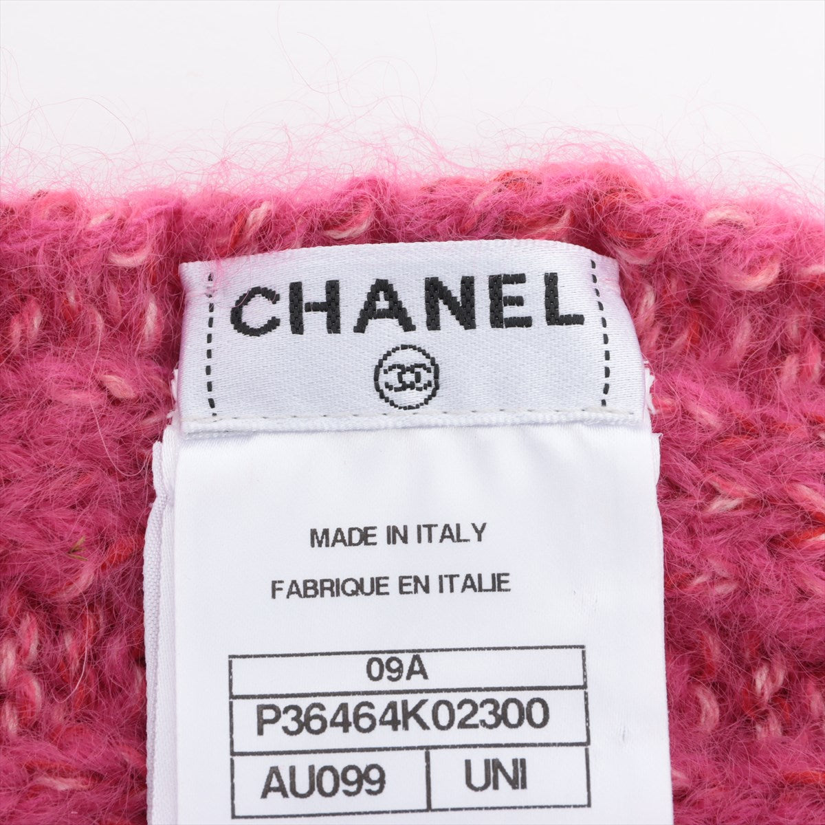 Chanel Coco Mark 09A Scarf Mohair x wool x nylon Pink