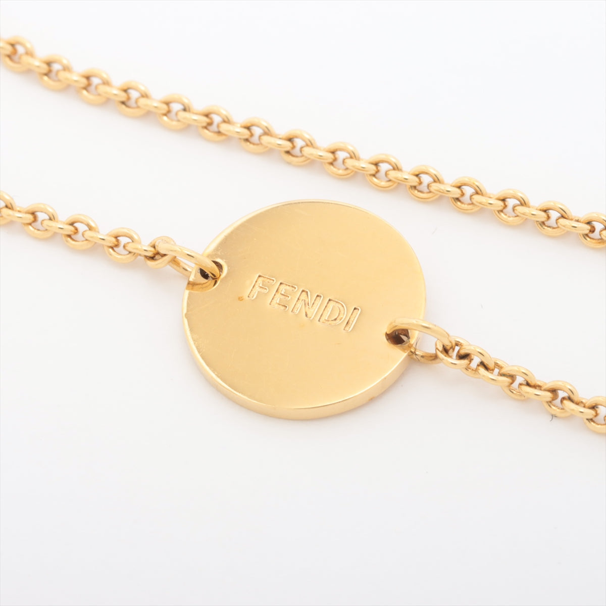 Fendi F is Fendi Bracelet GP x color stone Gold