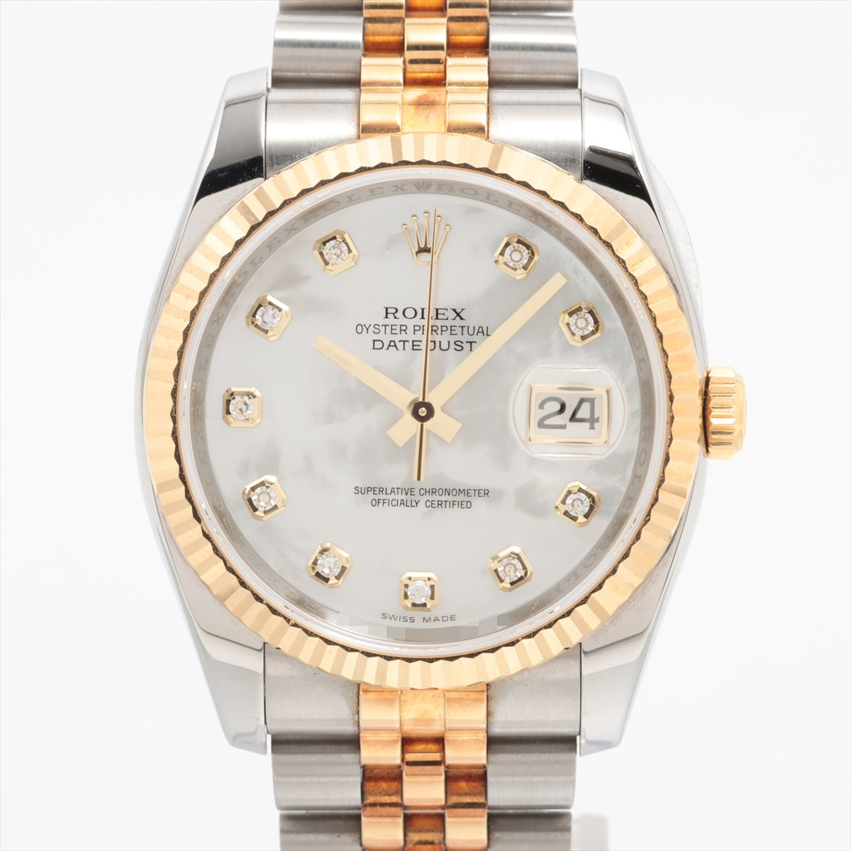 Rolex Datejust 116233NG SS×YG AT Shell-Face Extra Link 1