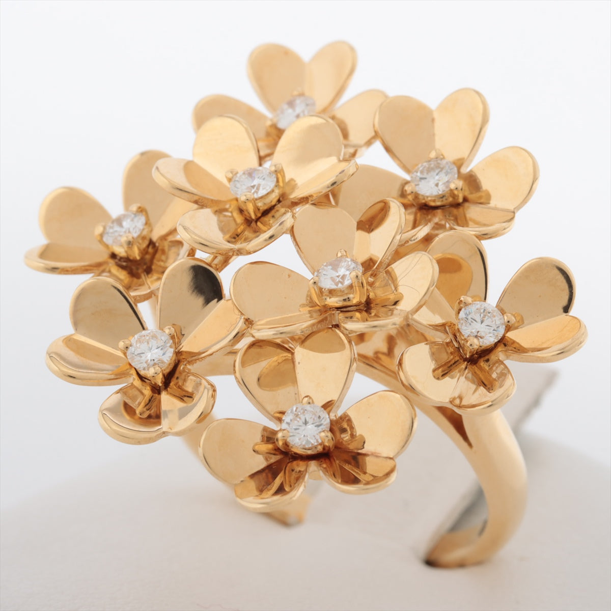 Van Cleef & Arpels Frivole 8 flowers diamond rings 750(YG) 12.3g