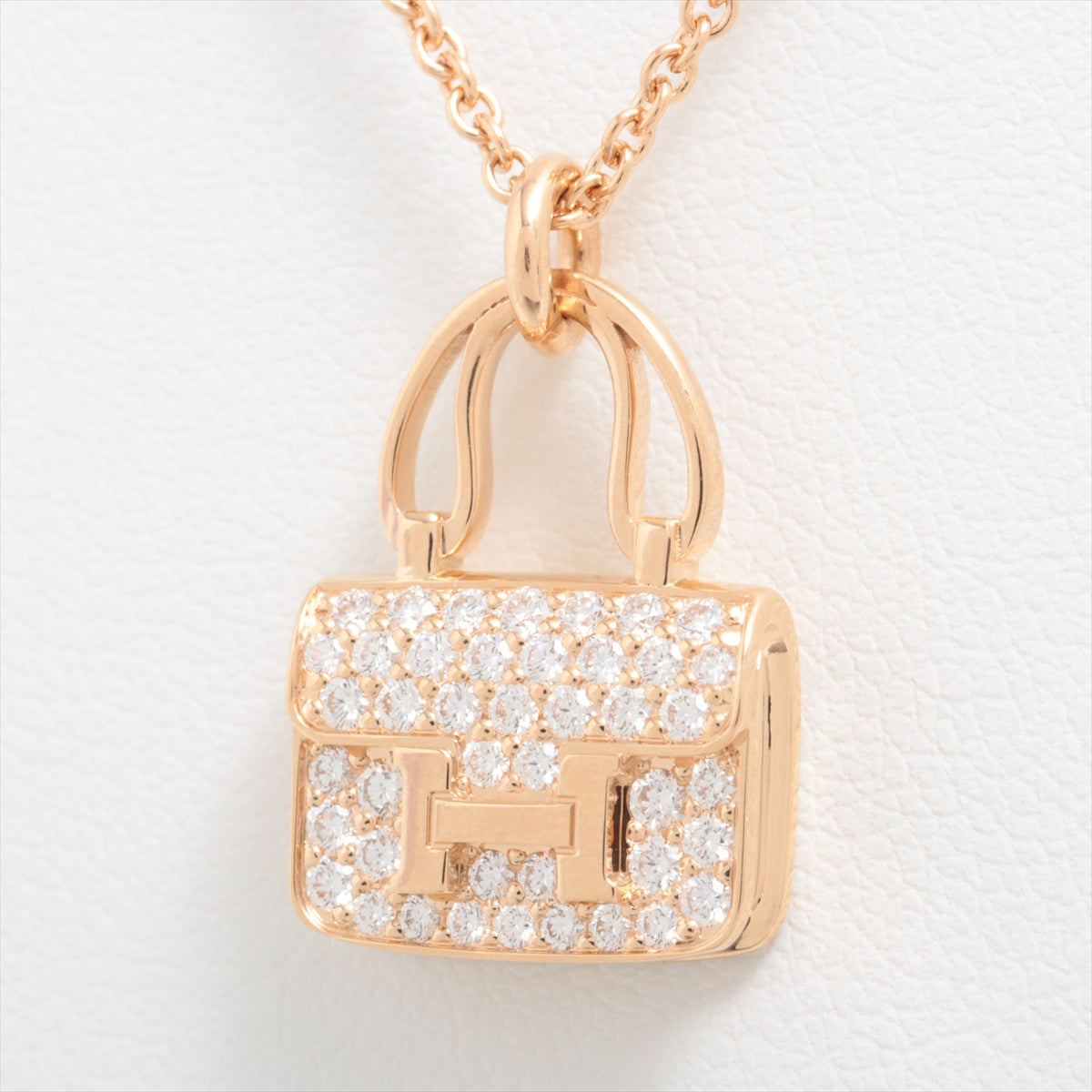 Hermès Amulet Constance diamond Necklace 750(PG) 10.7g