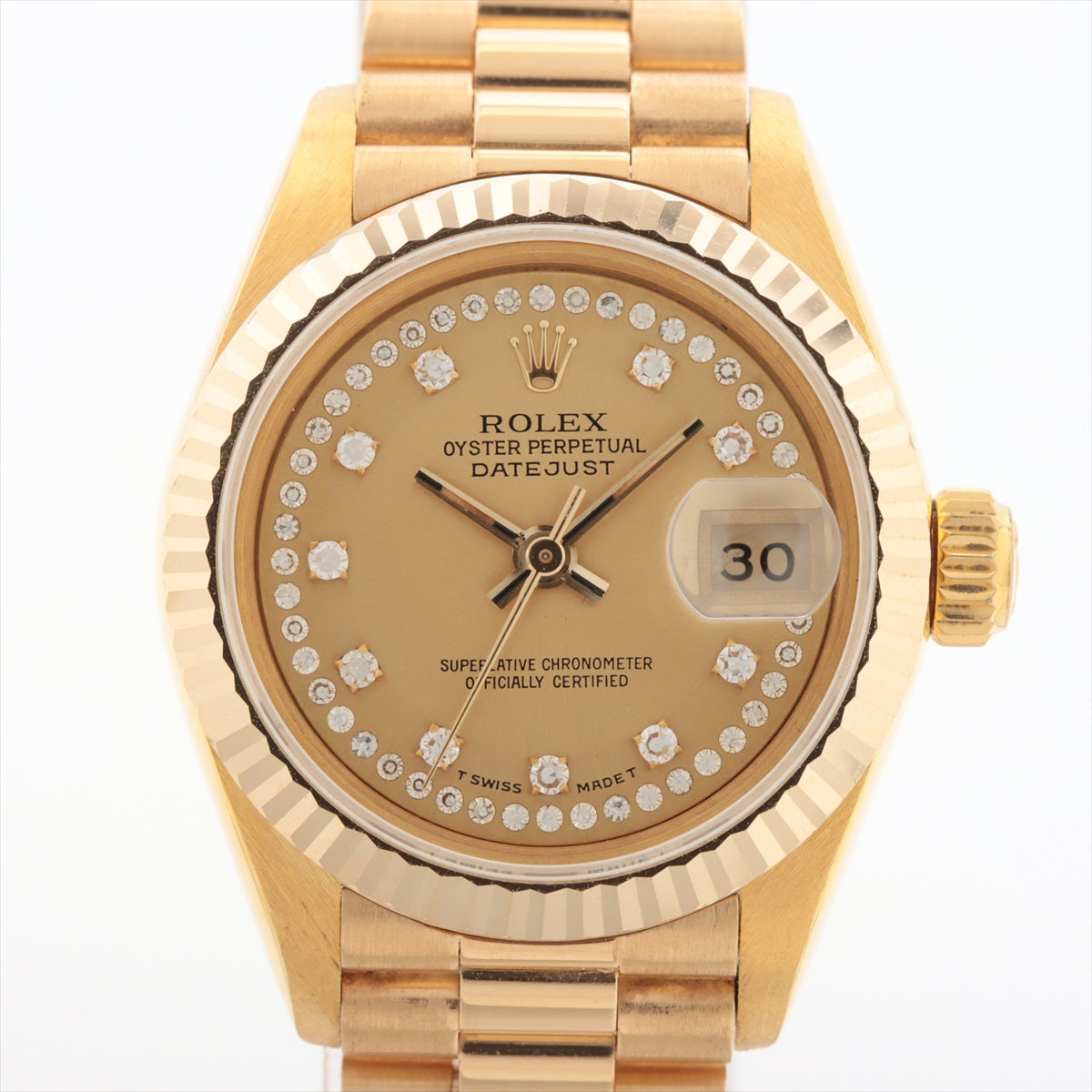 Rolex Datejust 69178LB YG AT Champagne-Face