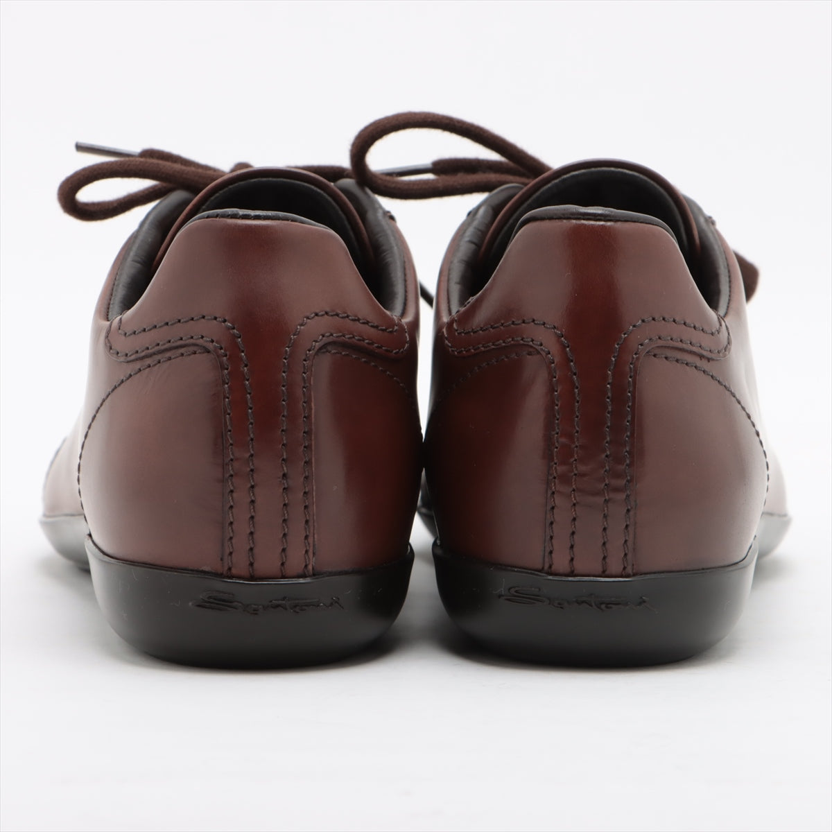 Santoni Leather Leather shoes 5 Men's Brown Replacement Laces Included There is a crack in the sole on the left foot