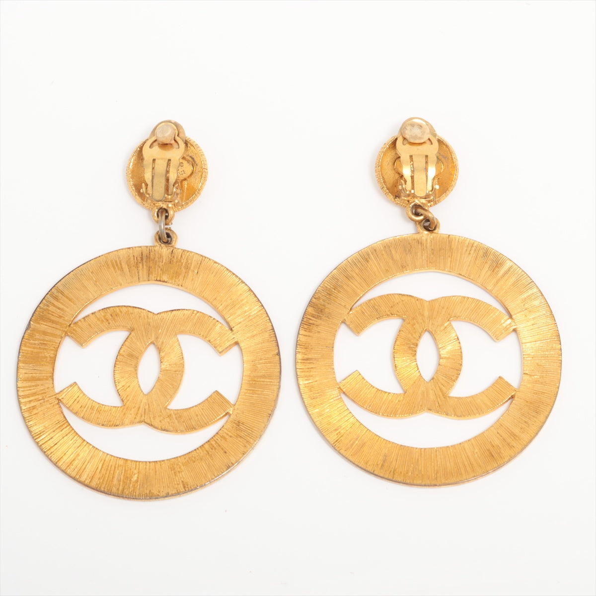 Chanel Coco Mark 93A Earrings (for both ears) GP Gold