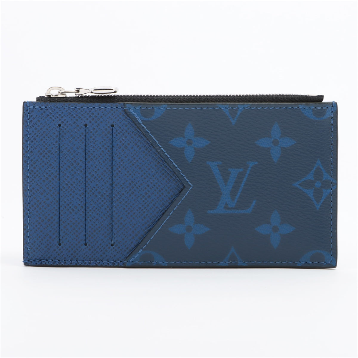 Louis Vuitton Taiga Llama Coin card holder M30270 Cobalt Coin case responsive RFID