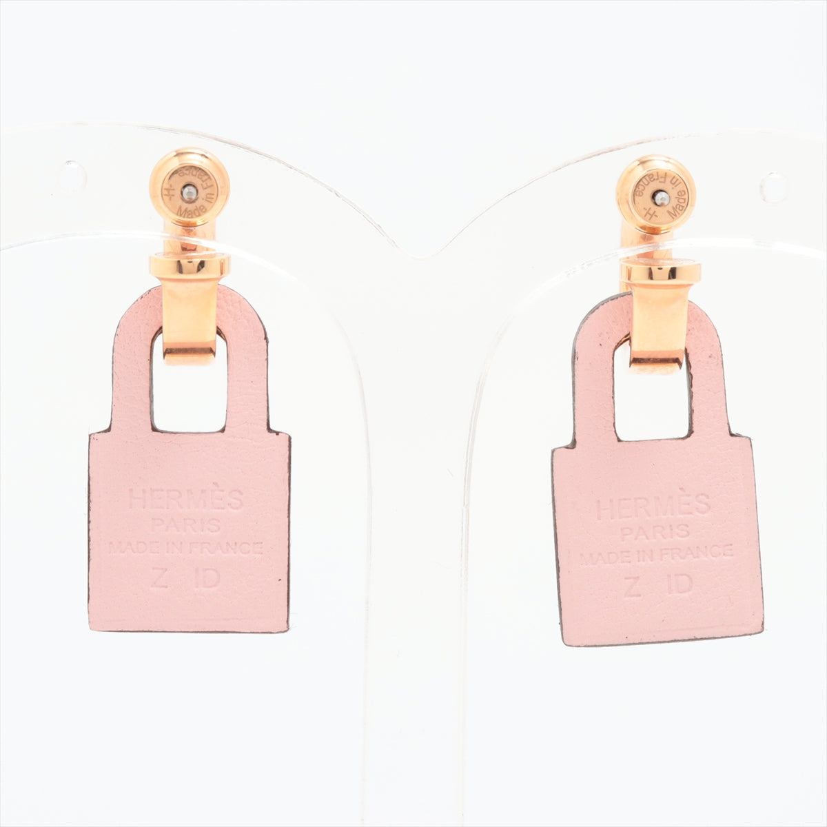 Hermès O'Kelly Z: 2021 Piercing jewelry (for both ears) GP & Leather Gold