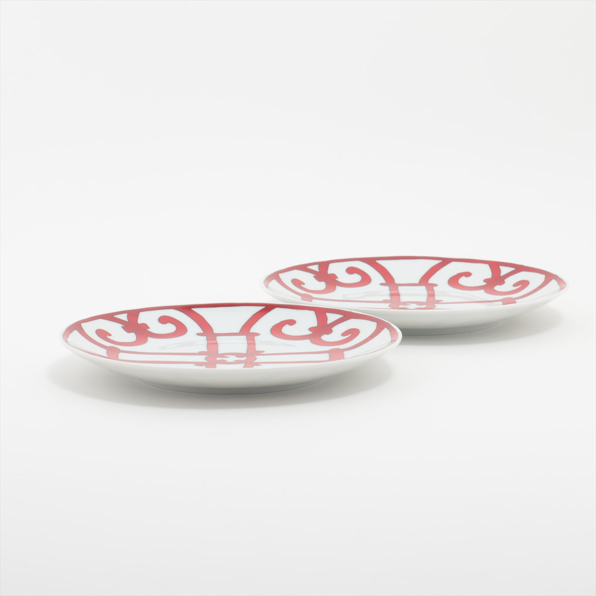 Hermès Guadalquivir Pair plates Ceramic Red