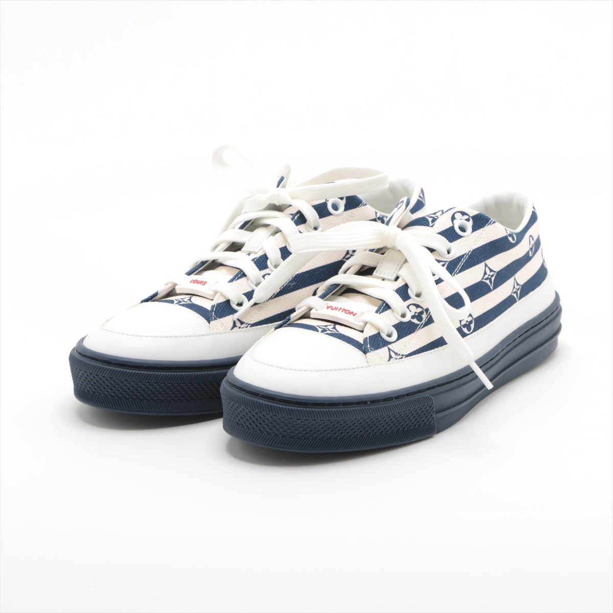 Louis Vuitton Stellar line 20 years Canvas & leather Sneakers 36 1/2 Ladies' Blue x white VL0210 Monogram