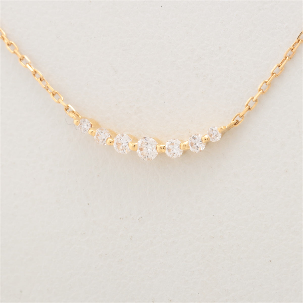 aget diamond Necklace K18(YG) 1.3g 0.1