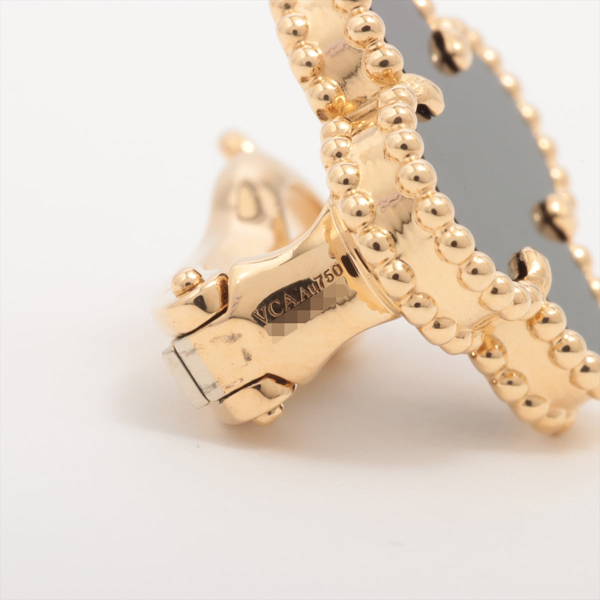 Van Cleef & Arpels Vintage Alhambra Onyx Piercing jewelry 750(YG) 7.7g