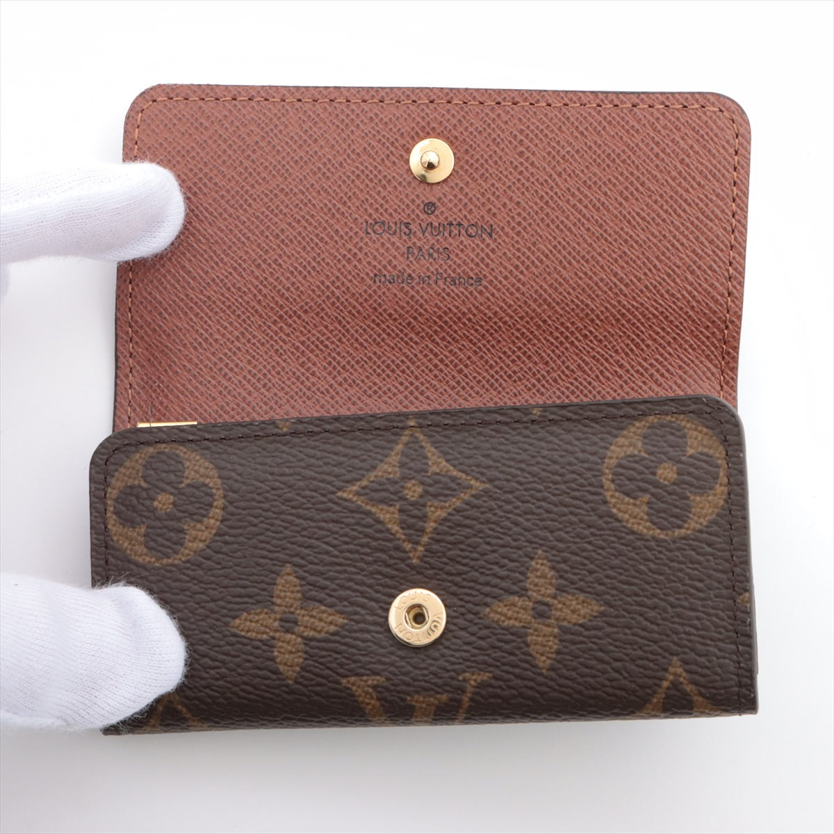 Louis Vuitton Monogram Multiclés 4 M69517 Brown Key Case responsive RFID