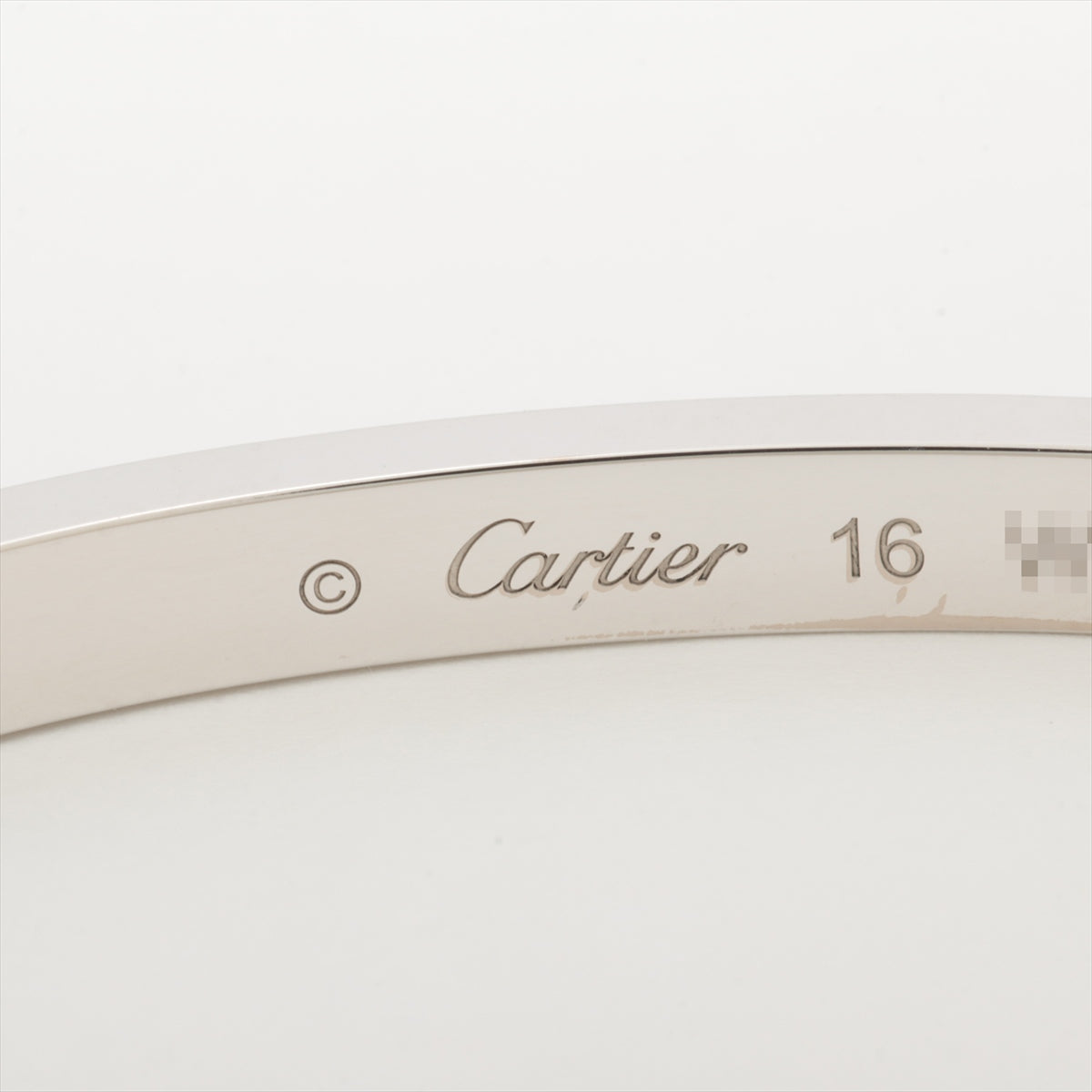 Cartier Love SM half diamond Bracelet 750(WG) 18.7g 16 With screwdriver