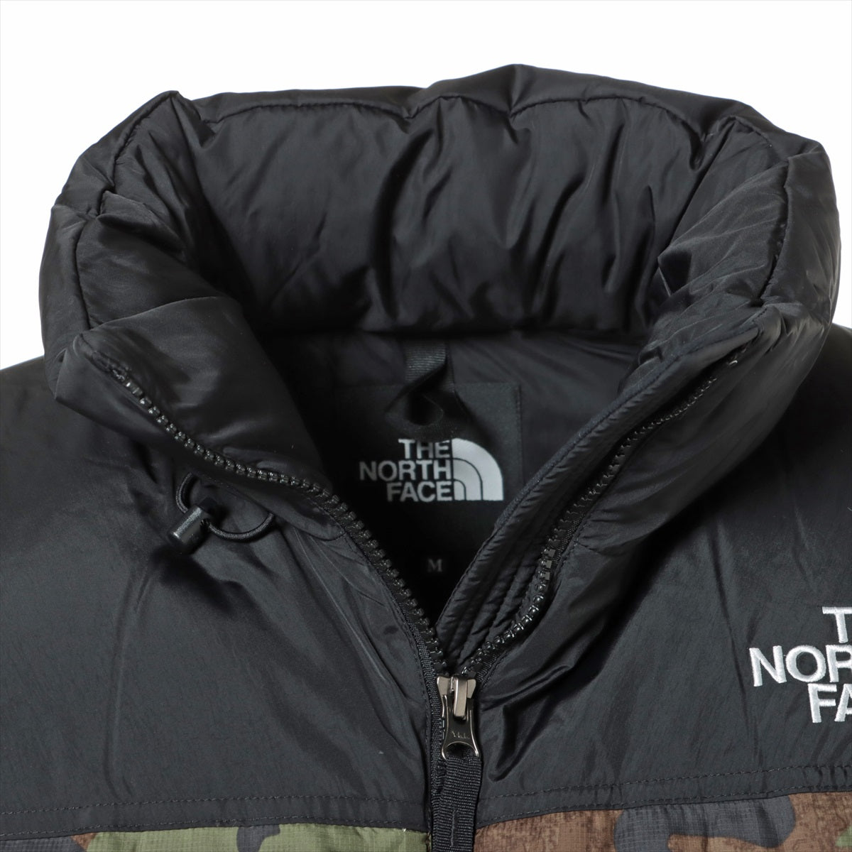 The North Face Nylon Down jacket M Men's Black x khaki  ND92336 Novelty Nuptse Jacket