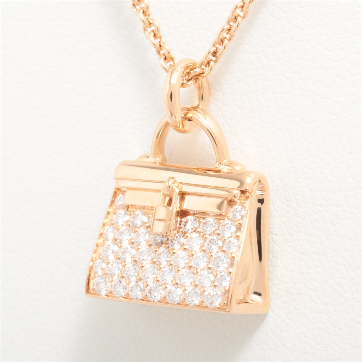 Hermès Kelly diamond Necklace 750(PG) 11.7g