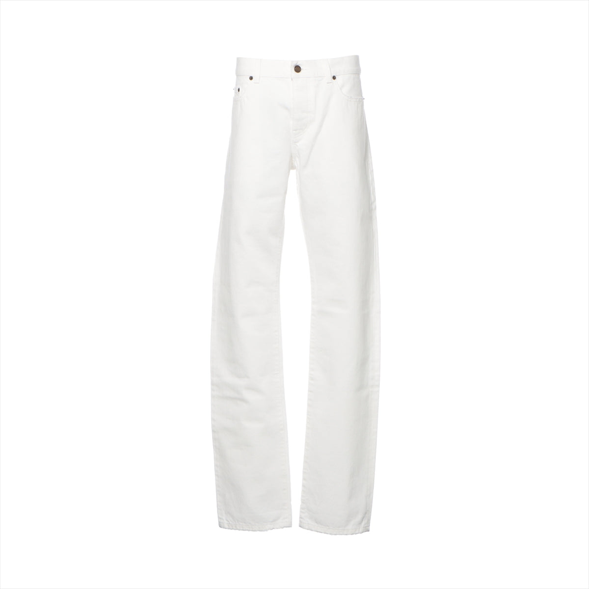 Saint Laurent Paris 21 years Cotton Denim pants 33 Men's White  D21H597052 Damage processing
