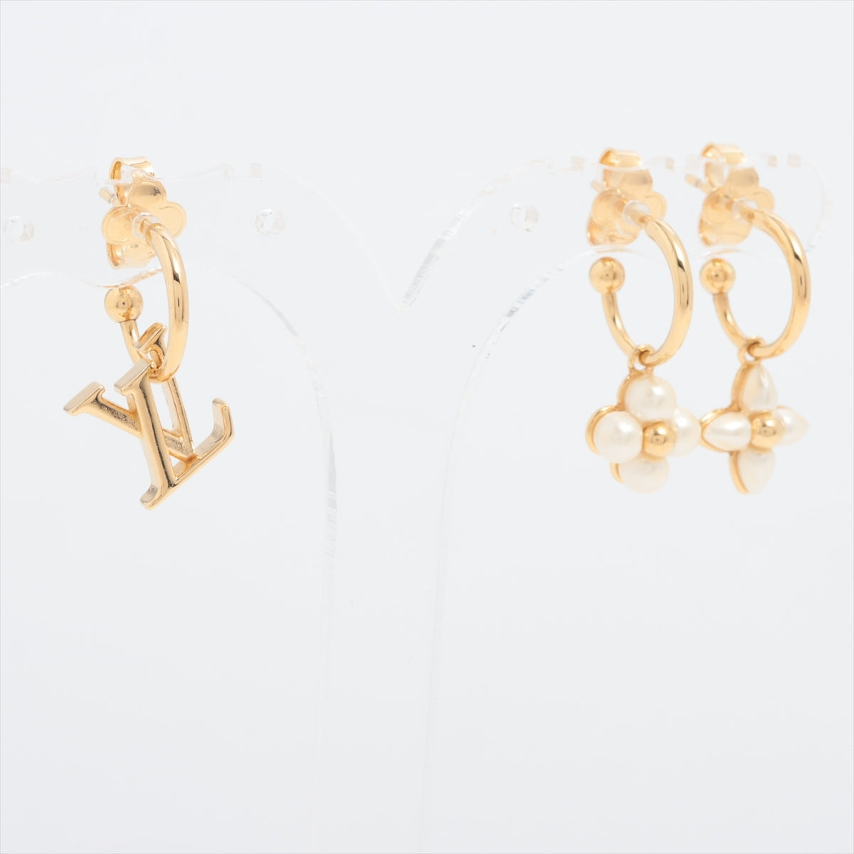 Louis Vuitton M01025 Piercing jewelry LV Floragram Set 3 GK3273 Piercing jewelry (for both ears) GP x Imitation pearl Gold