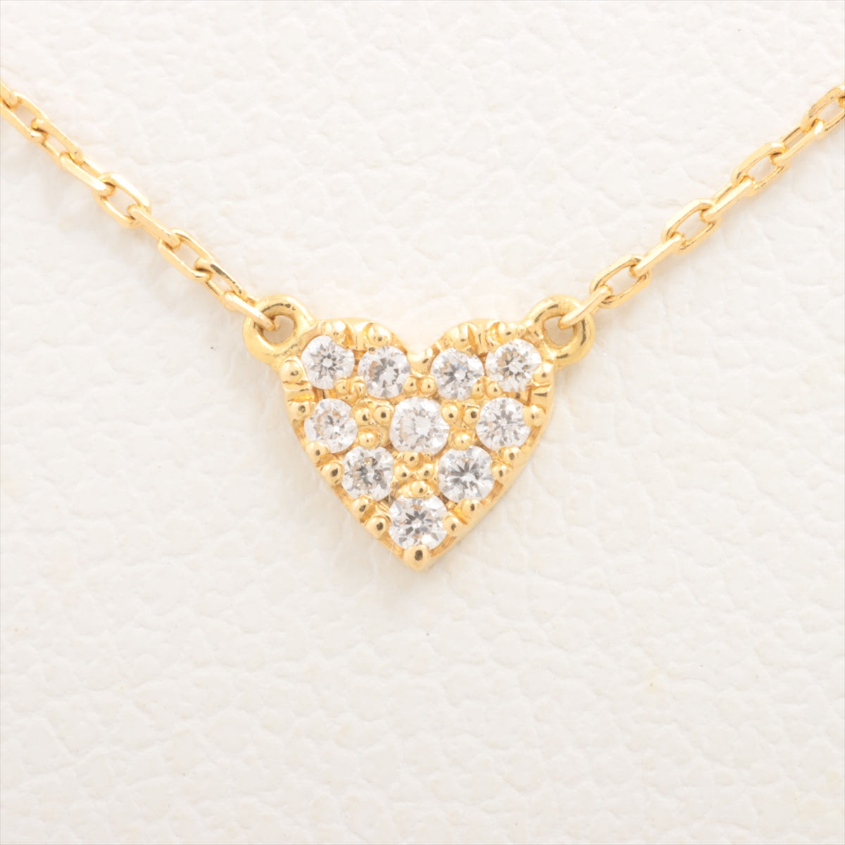 AHKAH Heart Pavé diamond Necklace K18(YG) 1.2g 0.05