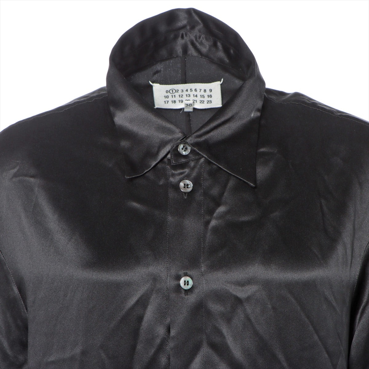 Maison Margiela 18AW Silk Shirt dress 38 Ladies' Black  S51CT0978