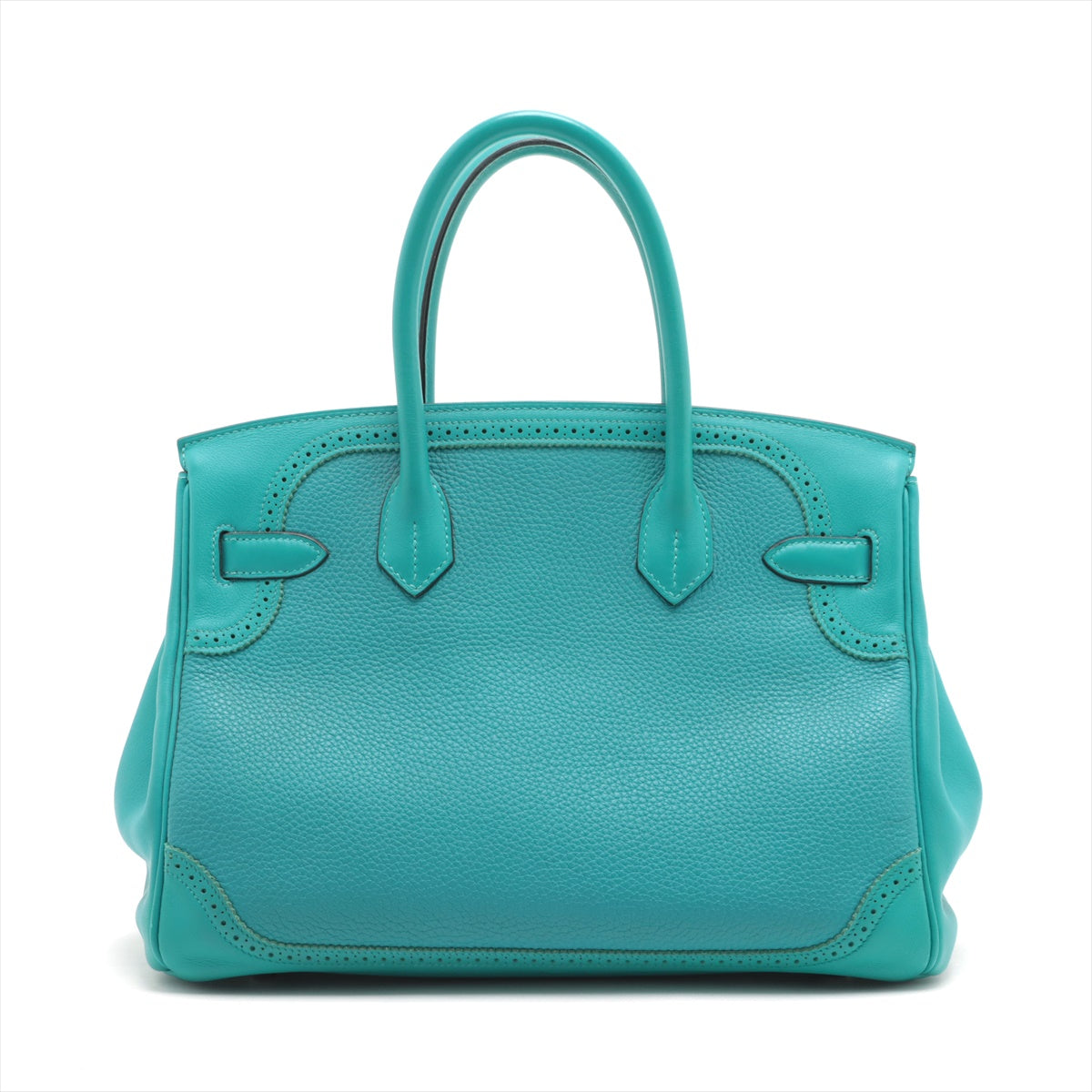 Hermès Birkin 30 Gillies Taurillon Clemence × Veau Swift Turquoise Silver Metal fittings T:2015
