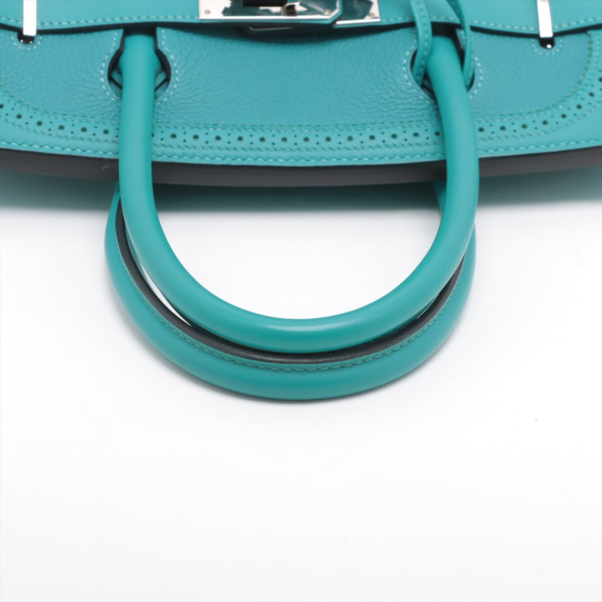 Hermès Birkin 30 Gillies Taurillon Clemence × Veau Swift Turquoise Silver Metal fittings T:2015