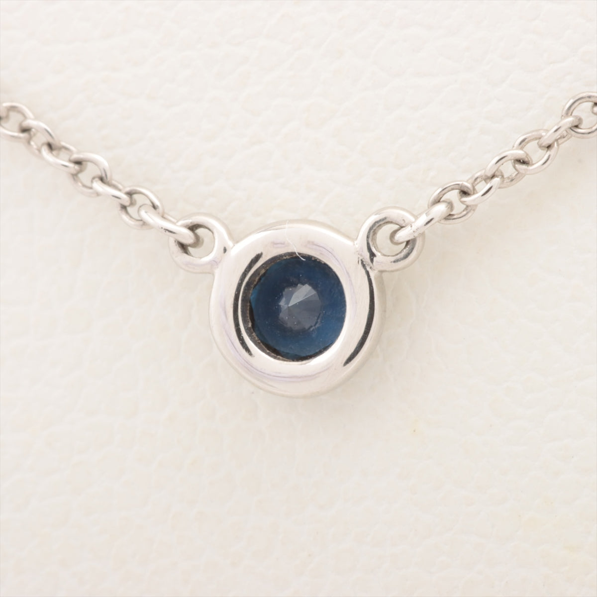 Tiffany Kolor By the Yard Sapphire Necklace Pt950 2.5g Diameter approx. 4.28 mm