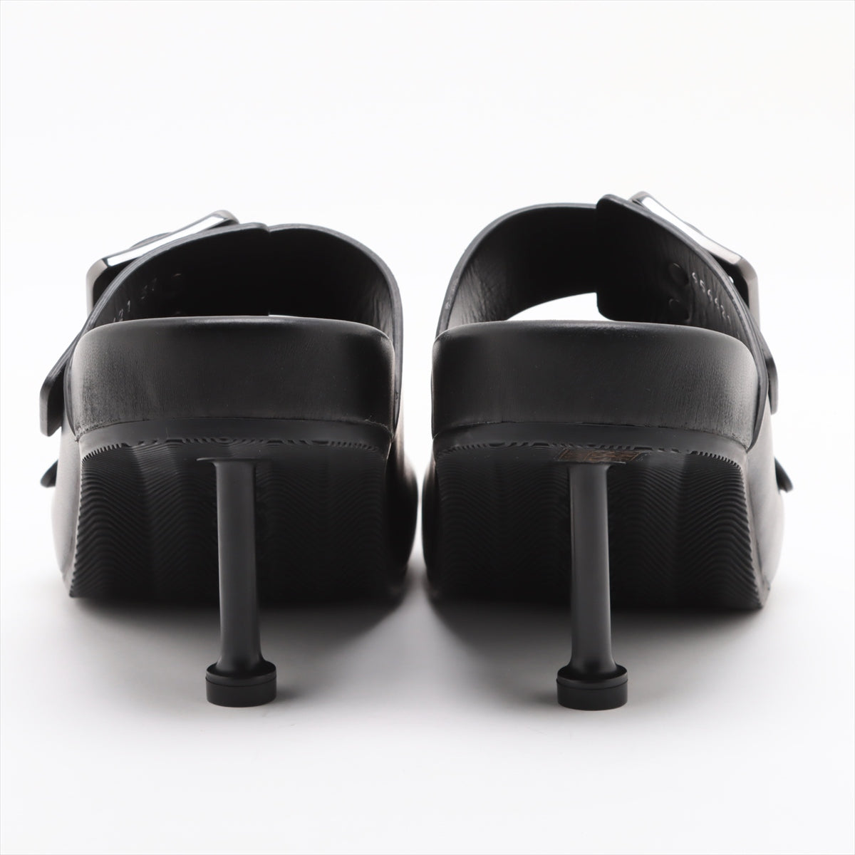 Balenciaga Leather Sandals 37 Ladies' Black Mallorca 656621