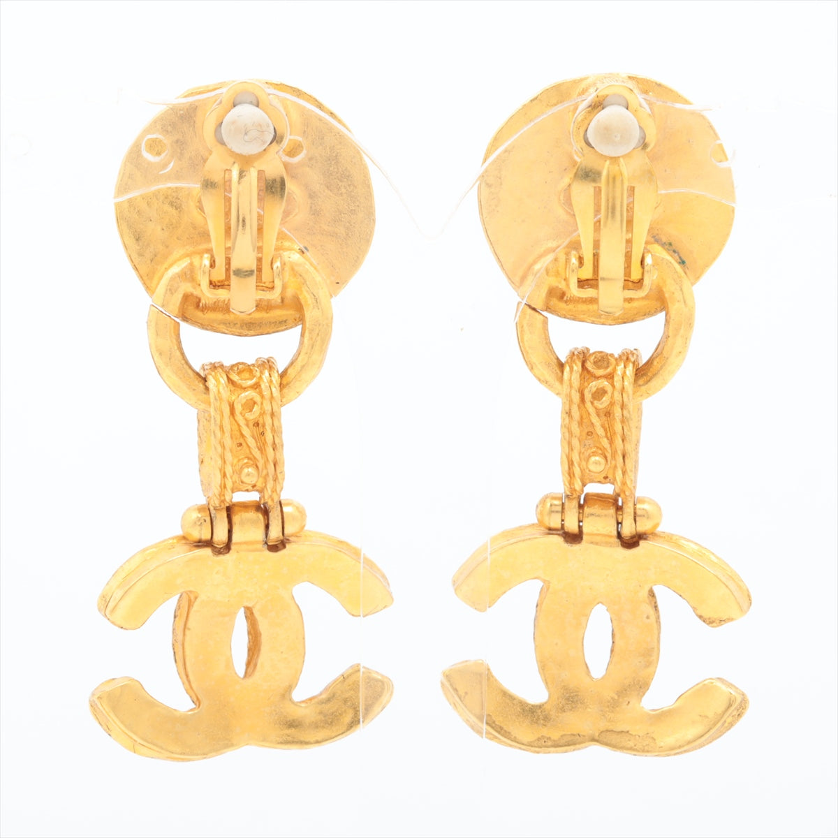 Chanel Coco Mark 94A  Earrings (for both ears) GP x Imitation pearl Gold