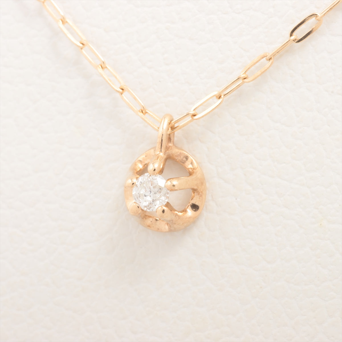 aget diamond Necklace K10(YG) 0.6g 0.02