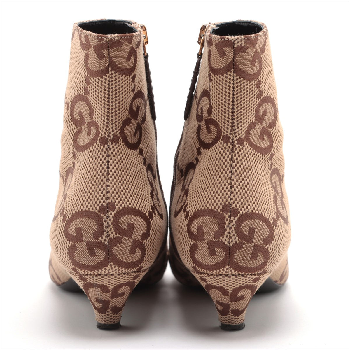 Gucci GG canvas Short Boots 34 Ladies' Beige×Brown 676555 The hacker project