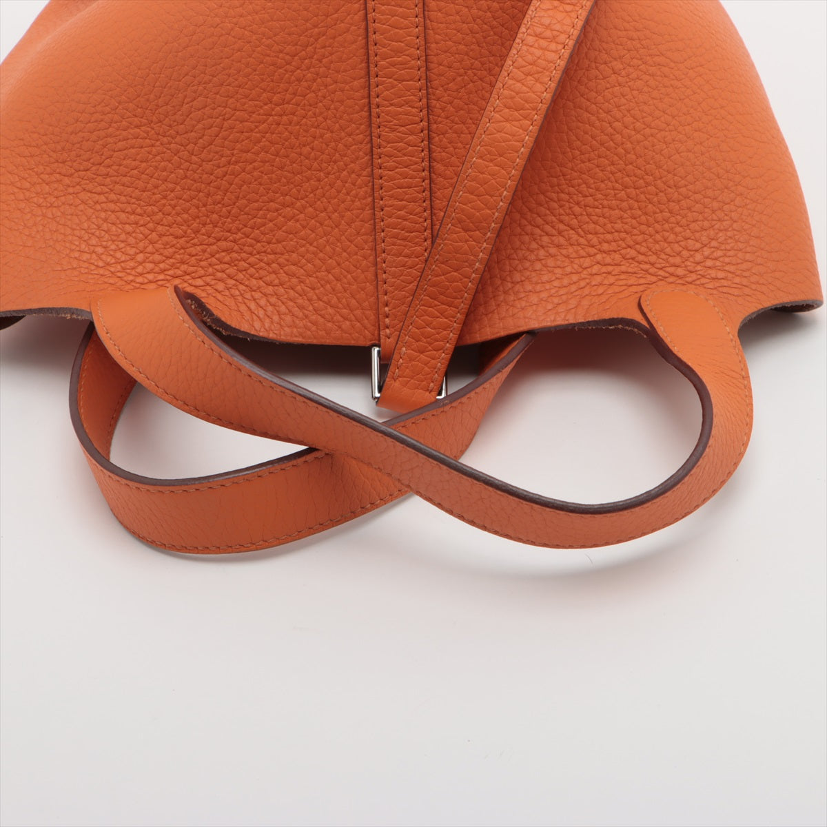 Hermès Picotin Lock PM Taurillon Clemence Orange Silver Metal fittings □R: 2014