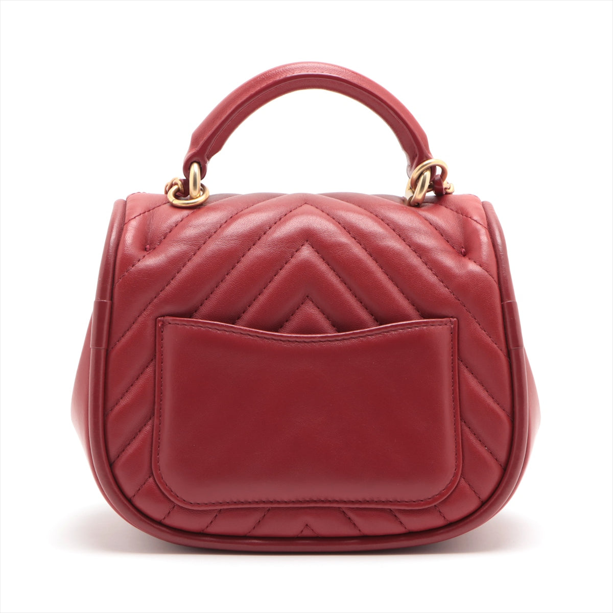 Chanel V Stitch Lambskin 2way handbag Red Gold Metal fittings 24XXXXXX