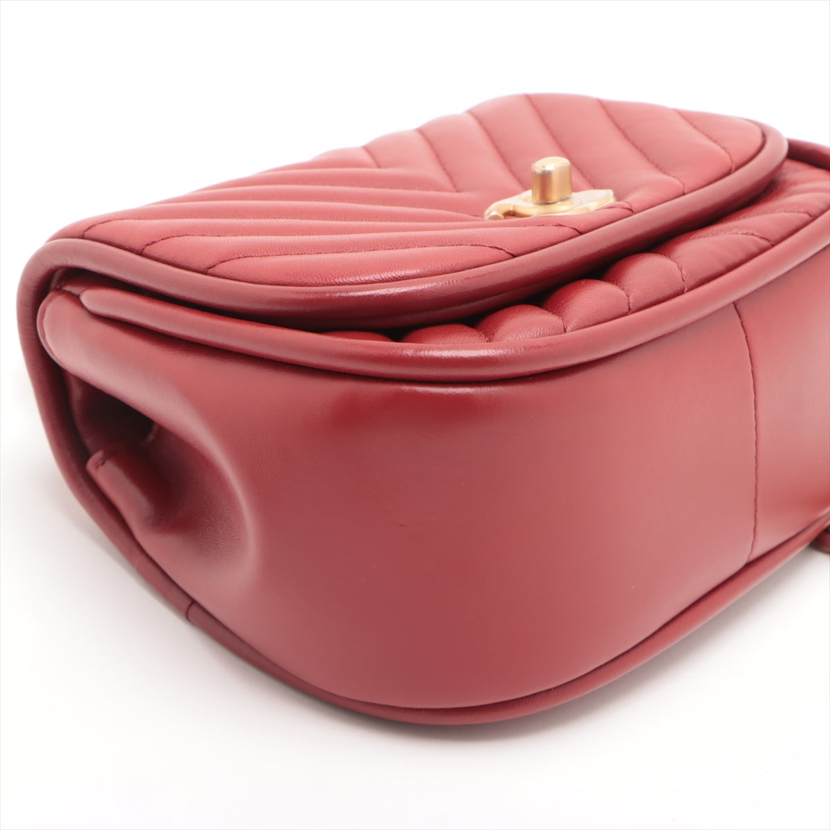 Chanel V Stitch Lambskin 2way handbag Red Gold Metal fittings 24XXXXXX