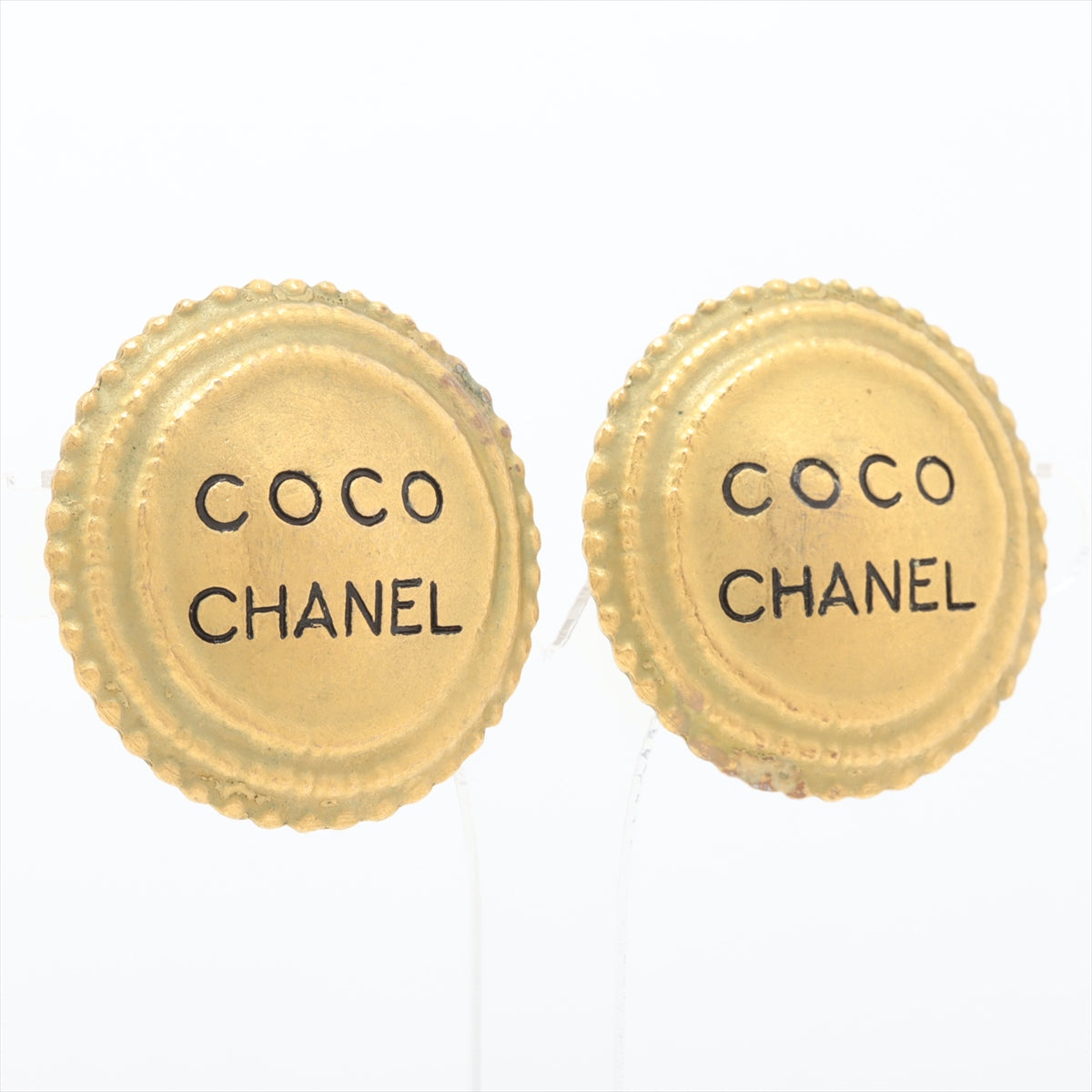 Chanel COCO 94P Earrings (for both ears) GP Gold