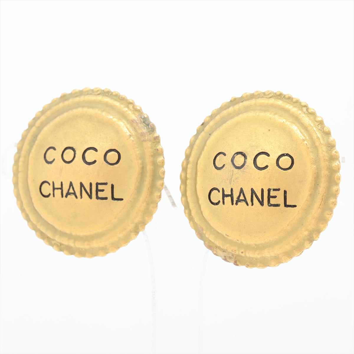Chanel COCO 94P Earrings (for both ears) GP Gold