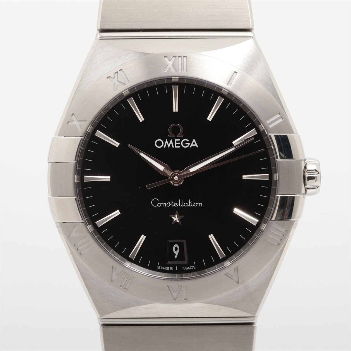 Omega Constellation 131.10.36.60.01.001 SS QZ Black-Face Extra Link 1 Case side scratches