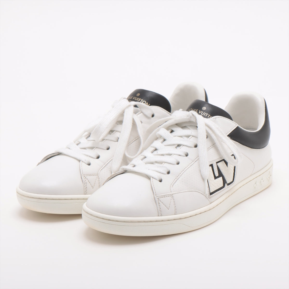 Louis Vuitton Luxembourg Line 21 years Leather Sneakers 6 Men's White FA0231
