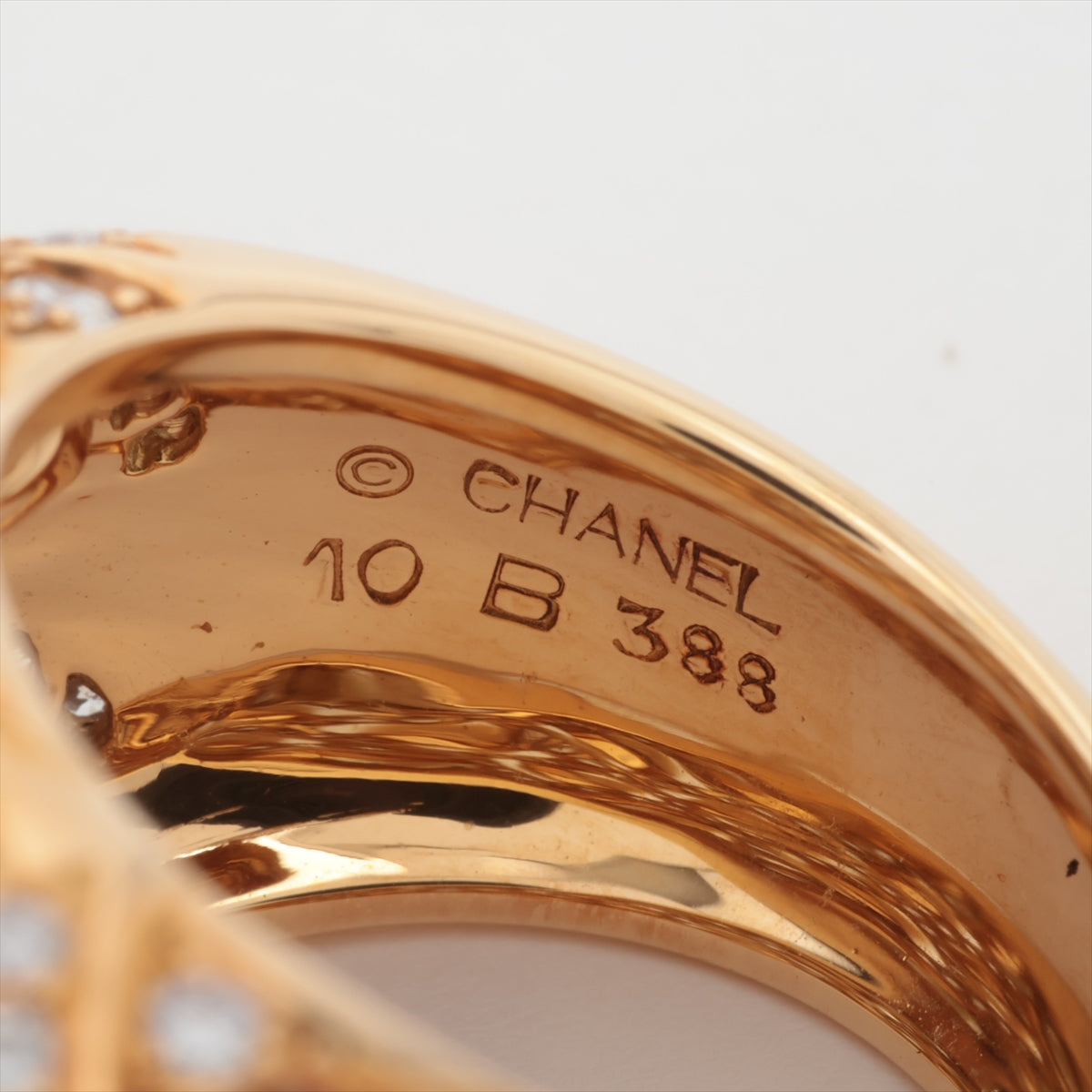 Chanel Pearl diamond rings Unknown gold (Hallmark) 16.5g