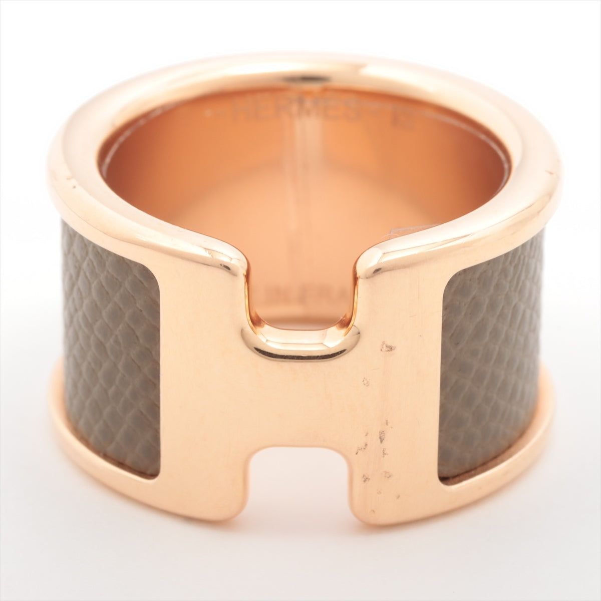 Hermès Olympe rings S GP & Leather Gold