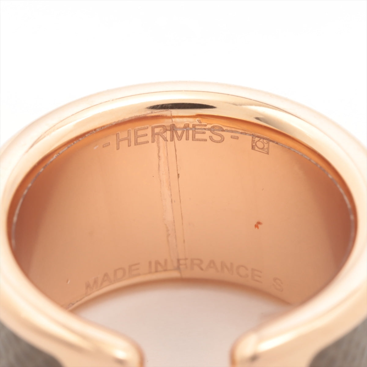 Hermès Olympe rings S GP & Leather Gold