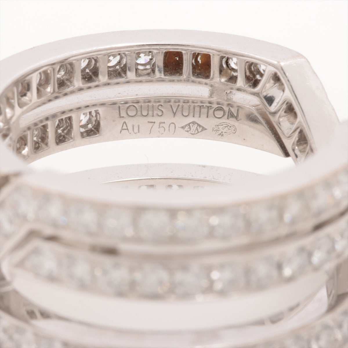 Louis Vuitton diamond rings 750(WG) 9.9g 52 Pure V