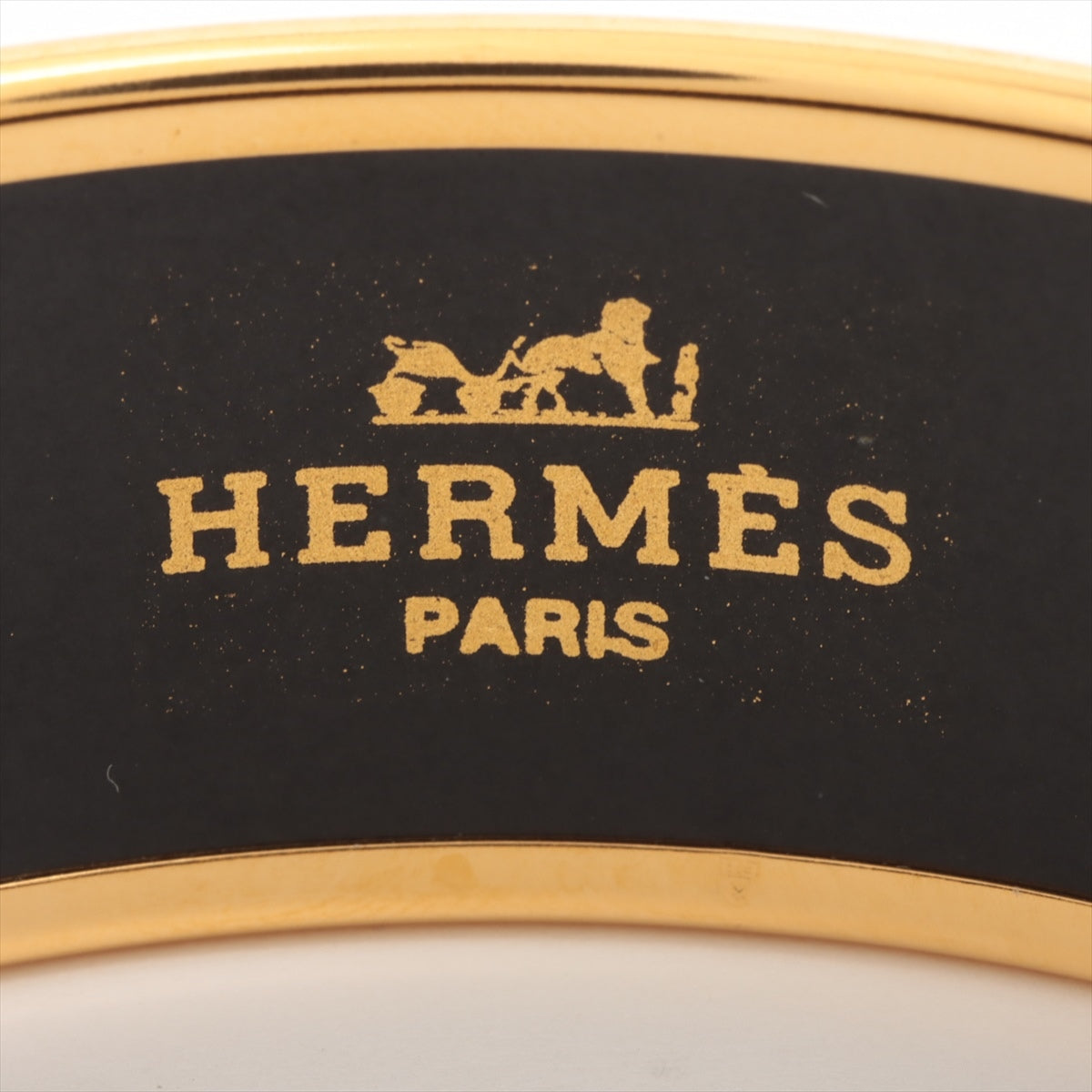 Hermès Enamel GM Bangle GP Gold