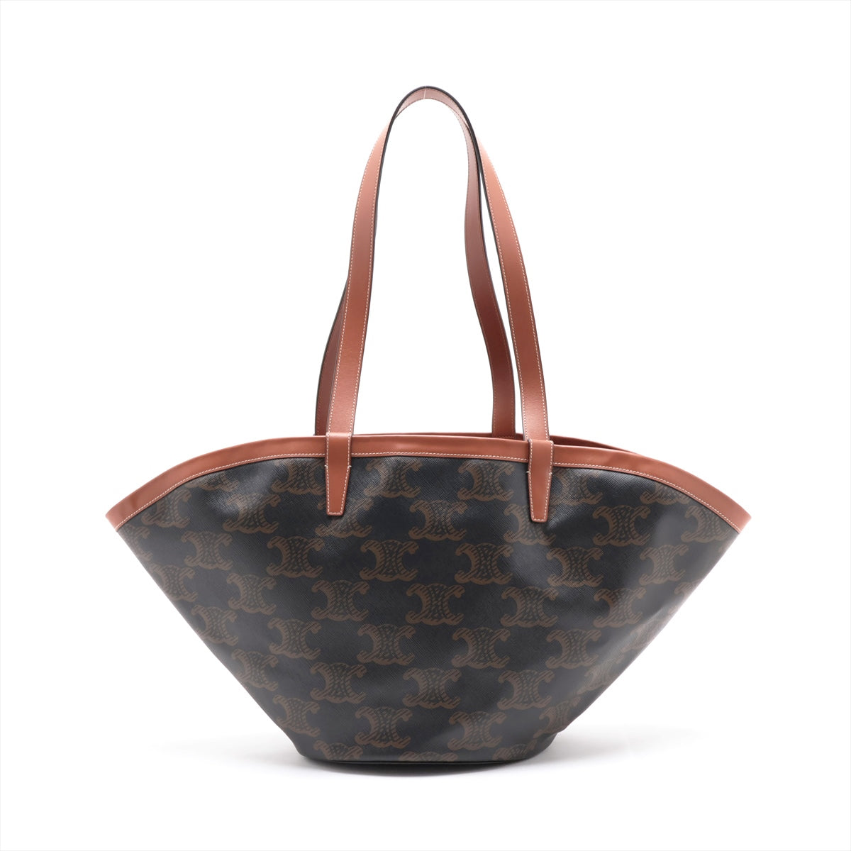 CELINE Triomphe Medium Coufan PVC & leather Tote bag Brown