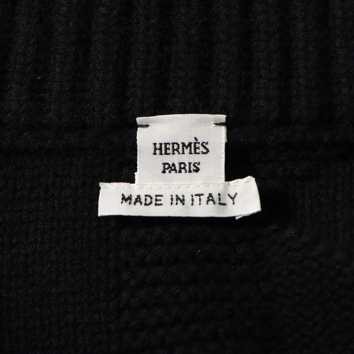 Hermès Wool & Nylon Knit jacket 38 Ladies' Black  46-7735 driver's knit