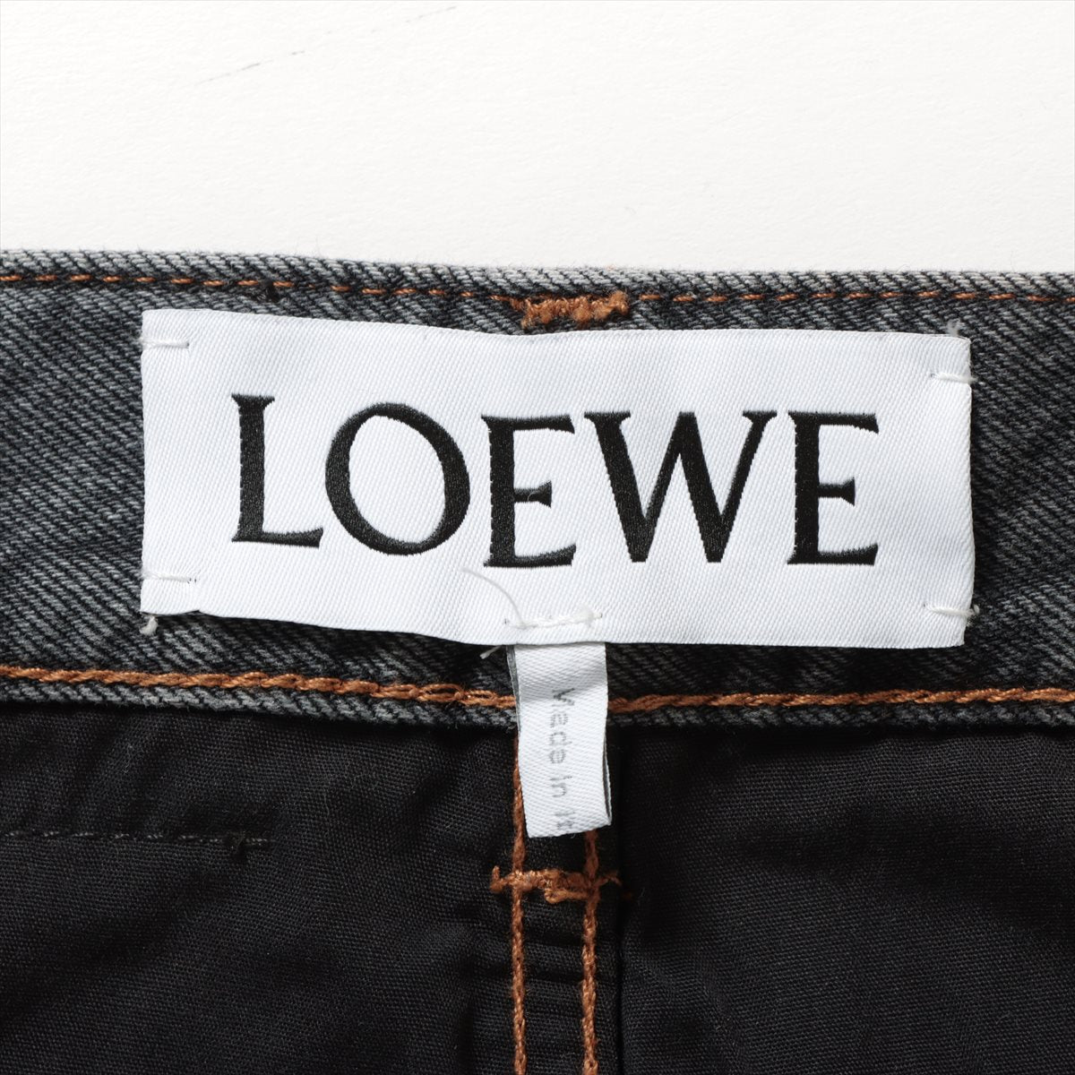 Loewe Anagram Cotton Denim pants 44 Men's Grey  H526Y11X20